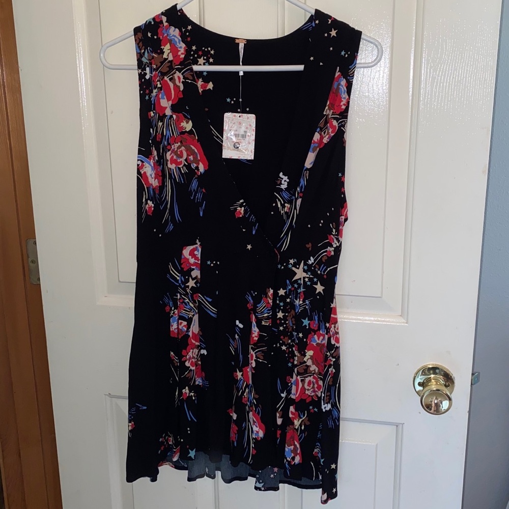 Free People Women's Back To Basics Wrap Floral Top